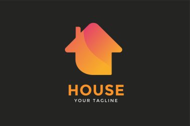 Green house home vector logo
