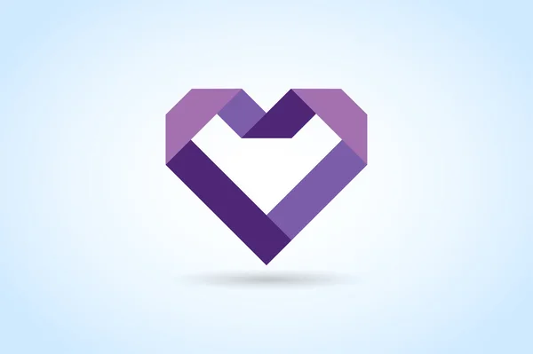 Corazón iconos vector logo — Vector de stock