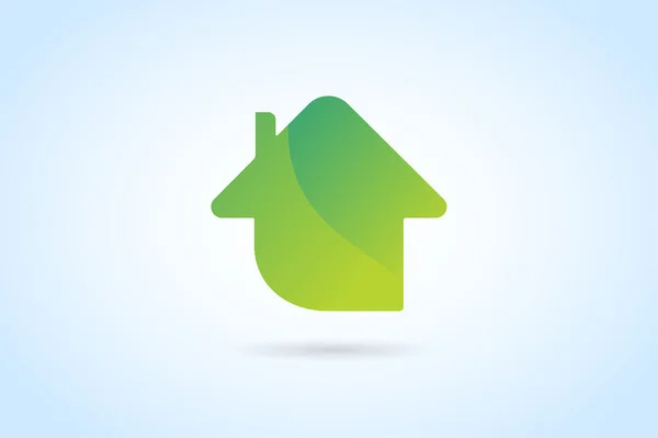 Casa verde logotipo vetor home — Vetor de Stock