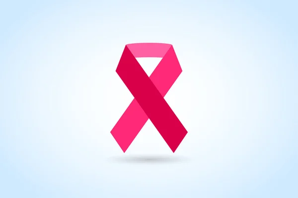 Cinta de cáncer de mama sobre fondo blanco — Vector de stock