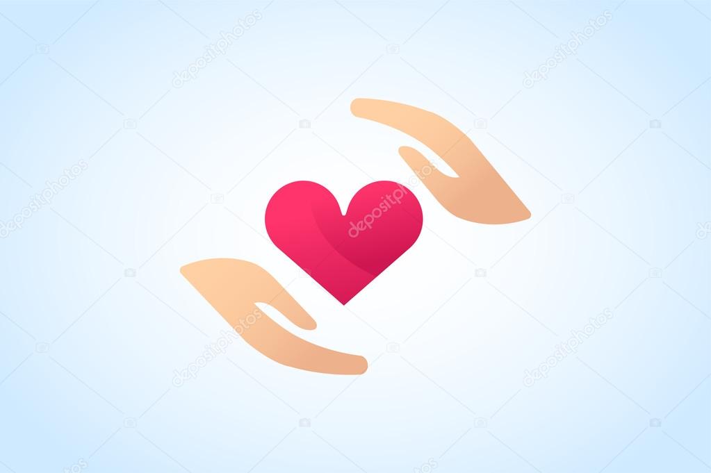 Hands care silhouette logo concept. Family mother and baby hands. Care logo, togetherrness concept logo. Union abstract hands logo. Hands closeup vector. Abstract hands logo