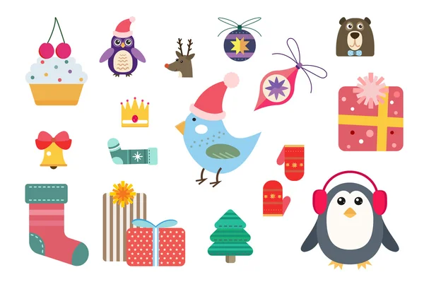 Kerst vector iconen set — Stockvector