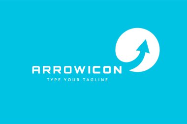 Vektör ok simgesi logo şablonu