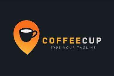 Vektör kahve fincanı logo şablonu
