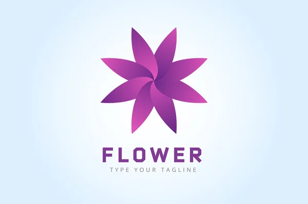 抽象的な花ベクター アイコン ロゴ — ストックベクタ