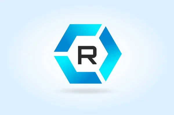R letter vecto icon template — Stock Vector