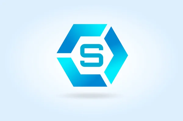 Modelo de ícone de vetor de letra S. Sílhueta super símbolo — Vetor de Stock