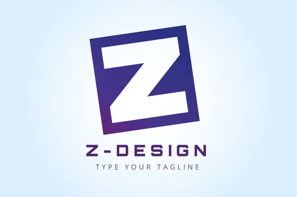 Abstract Z character vector logo template — стоковый вектор