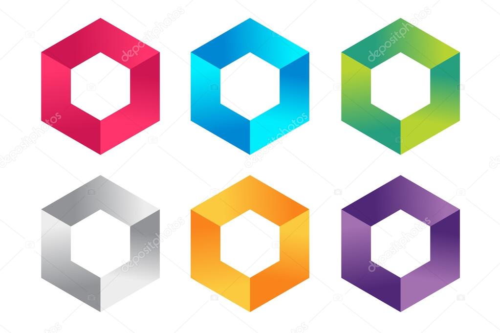 Abstract square logo vector template. Corner geometric shape and symmetric symbol, square icon, box logo or box square shape. Company logo. Geometric design. Square logo. Square design. Square icon