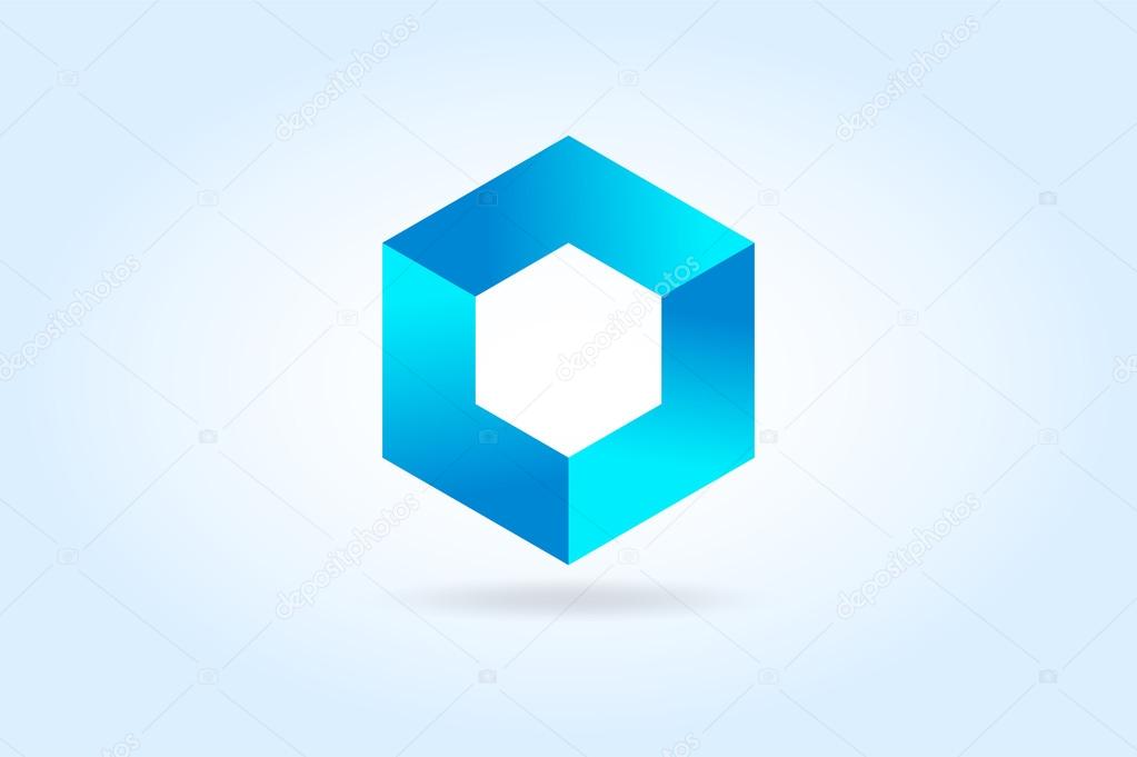 Abstract square logo vector template. Corner geometric shape and symmetric symbol, square icon, box logo or box square shape. Company logo. Geometric design. Square logo. Square design. Square icon