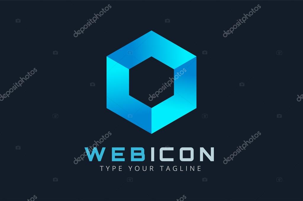 Abstract square logo vector template. Corner geometric shape and symmetric symbol, square icon, box logo or box square shape. Company logo. Geometric design. Square logo. Square design. Square icon