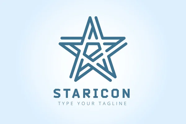 Stjärna vektor logo ikon. Ledare boss symbol — Stock vektor