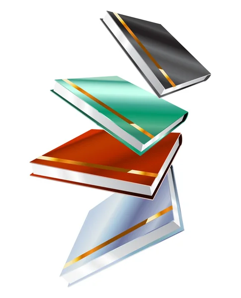 Book 3d vector illustration isolated on white — Stock vektor