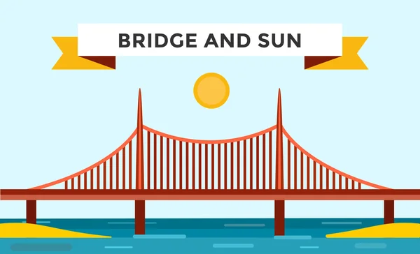 Σύγχρονη γέφυρα διανυσματικά εικονογράφηση — Διανυσματικό Αρχείο