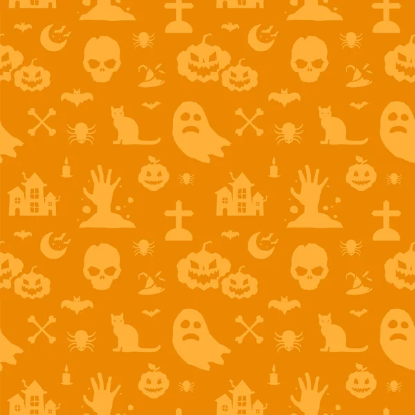 Halloween vector fondo patrón sin costuras — Vector de stock