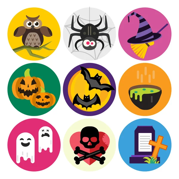 Halloween vector pictogrammen ingesteld — Stockvector