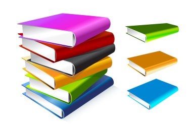 Book 3d vector illustration isolated on white