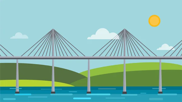 Modern köprü vektör çizim — Stok Vektör