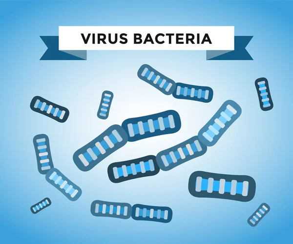 Bacteria virus vector icons set — Διανυσματικό Αρχείο