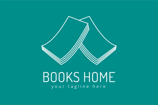 Livros vetor logotipo ícone — Vetor de Stock