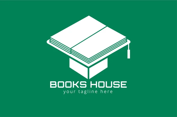 Books vector logo icon — Stok Vektör