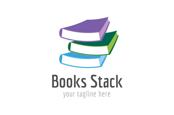 Livros vetor logotipo ícone — Vetor de Stock