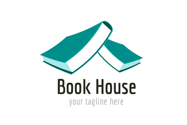 Books vector logo icon — Stok Vektör