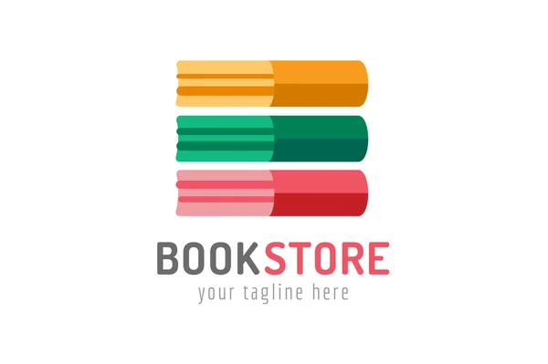 Books vector logo icon — Stok Vektör