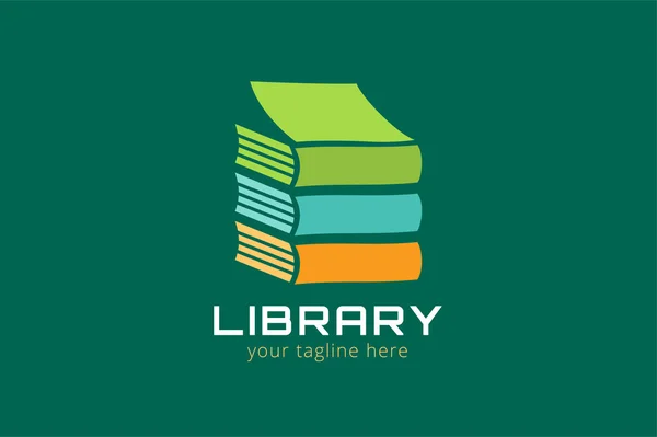 Books vector logo icon — Stok Vektör