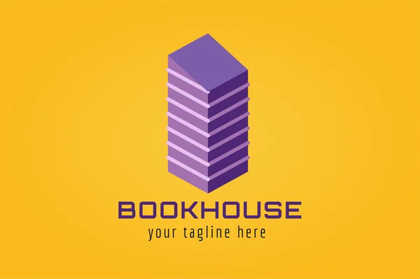 Books vector logo icon — ストックベクタ