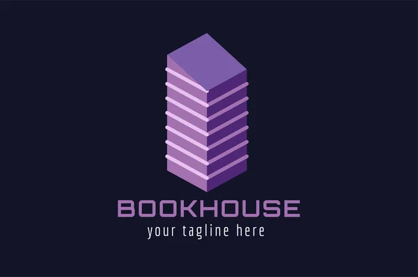 Books vector logo icon — ストックベクタ