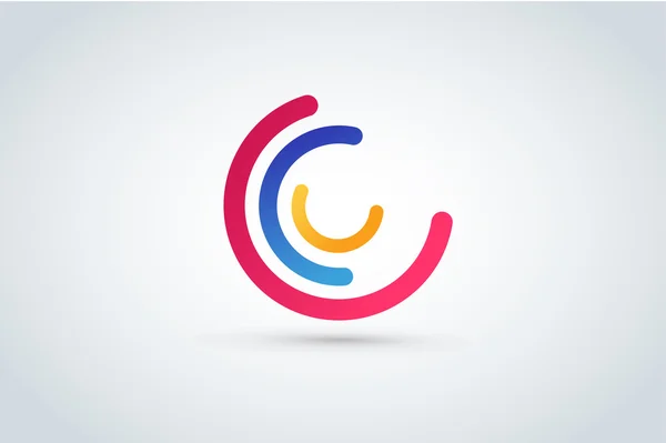 C letter vector icon template — Stok Vektör