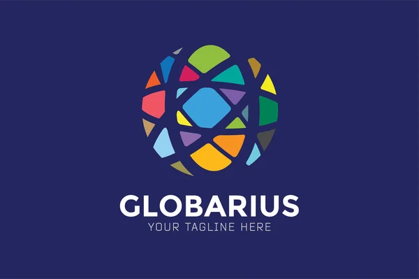 Vektor abstrakt Erde Globus Logo Design — Stockvektor