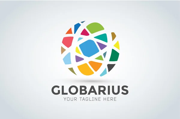 Vettore astratto terra globo logo design — Vettoriale Stock