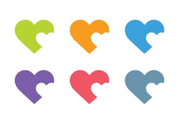 Herz Symbol Vektor Logo — Stockvektor