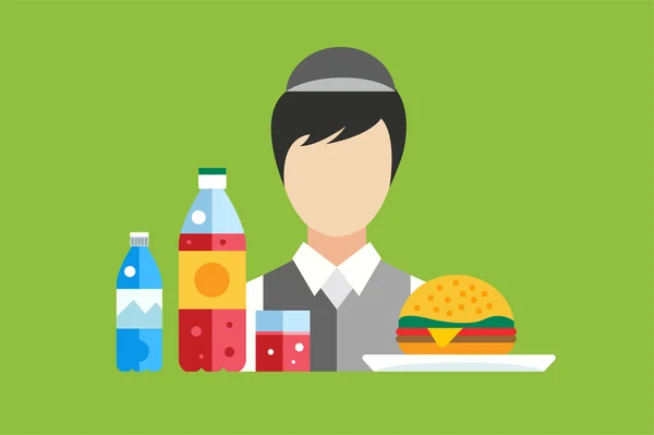 Fast food restaurant vector objects set