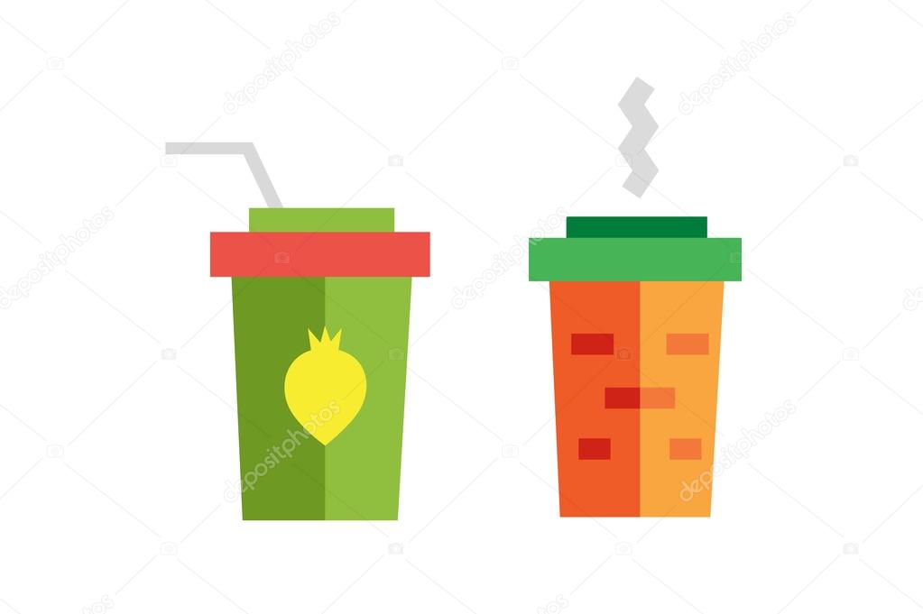 Flat soup vector icons collection. Soup box, soup bowl, soup icon, soup logo, soup set, food and drinks. Soup for vegans. healthy food, nature food, green eco products, asian soup box. Take out