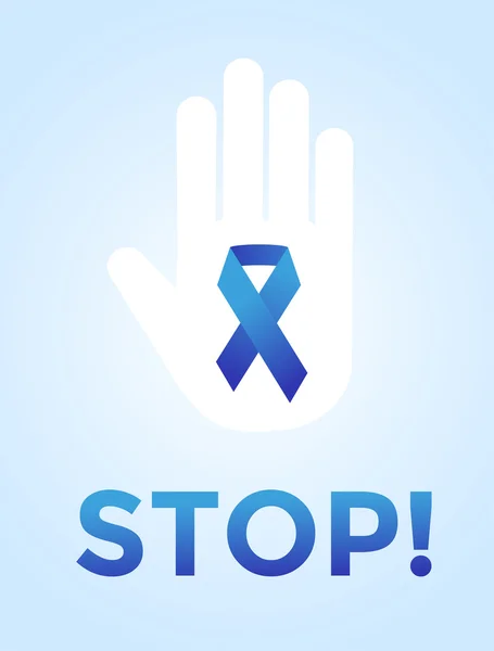 Stop cancer medical poster concept — Stockový vektor