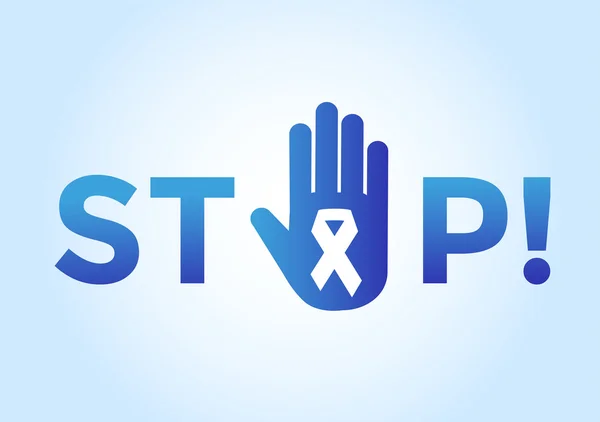 Stop cancer medical poster concept — Stockový vektor