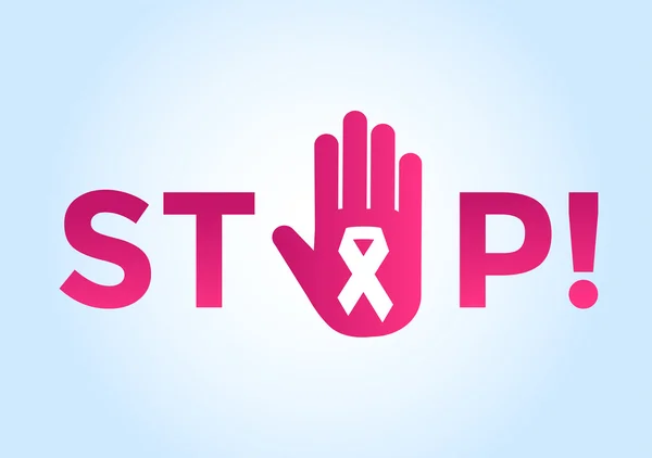 Stop cancer medical poster concept — Stock vektor