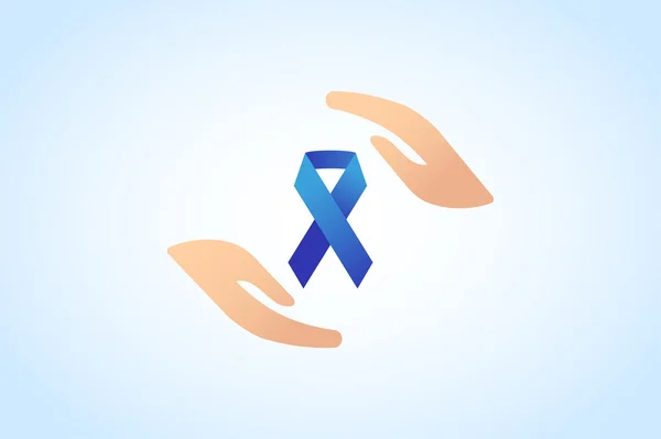 Stop cancer medical logo icon concept. — 图库矢量图片