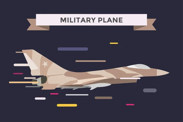 Guerra avión militar vector ilustración — Vector de stock