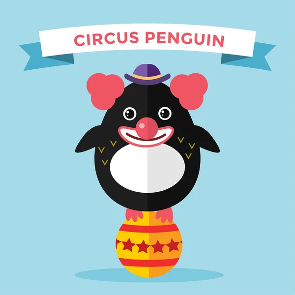 Illustrazione vettoriale del personaggio del pinguino del fumetto — Vettoriale Stock