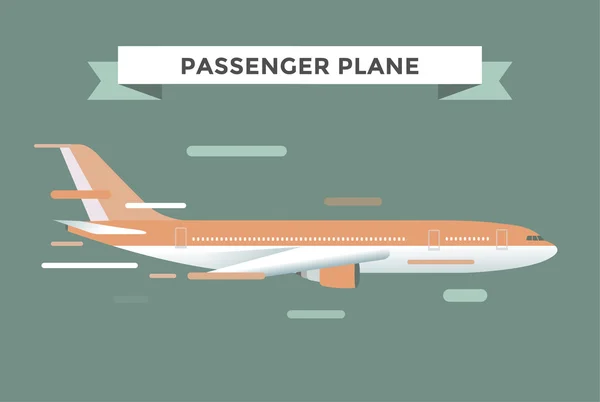 Aviation civile passager avion vecteur illustration — Image vectorielle