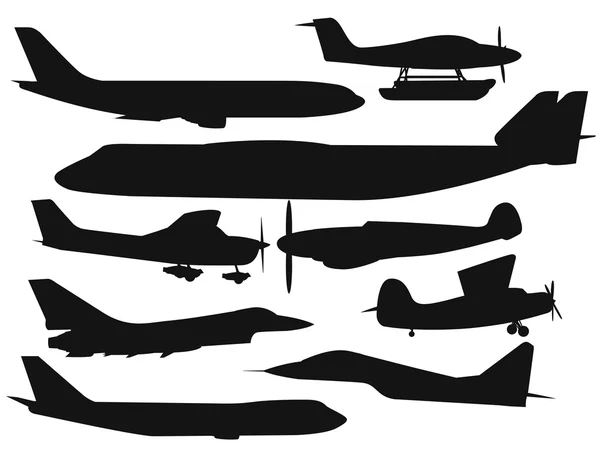 Aviación civil pasajero avión avión vector ilustración — Vector de stock
