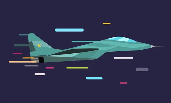 Illustration vectorielle avion militaire de guerre — Image vectorielle