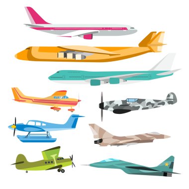 Civil aviation travel passanger air plane vector illustration