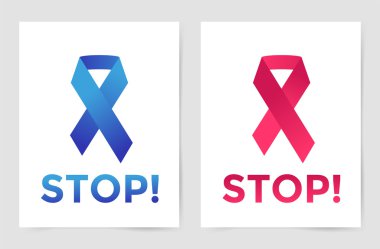Stop cancer medical poster concept