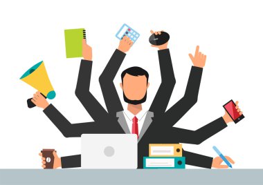 Office iş stres iş vektör çizim