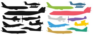 Civil aviation travel passanger air plane vector illustration